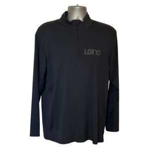 PRM + PREUX LGND Quarter Zip Pullover Large Black Performance Athletic Top